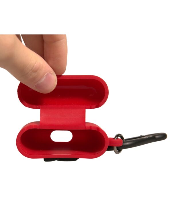 Dolce & Gabbana Red Silicone Rubber Logo Embossed Airpods Case - Image 8