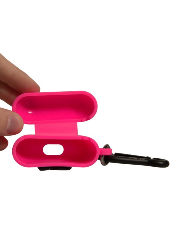 Dolce & Gabbana Pink Silicone Rubber Logo Embossed Airpods Case - Image 6