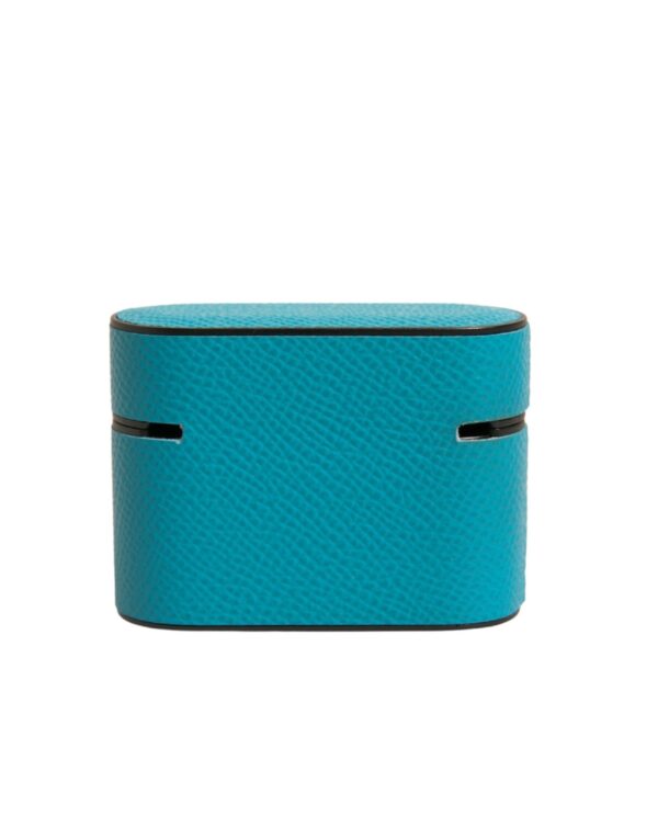 Dolce & Gabbana Green Leather Metal Logo Plaque Holder Airpods Case - Image 4