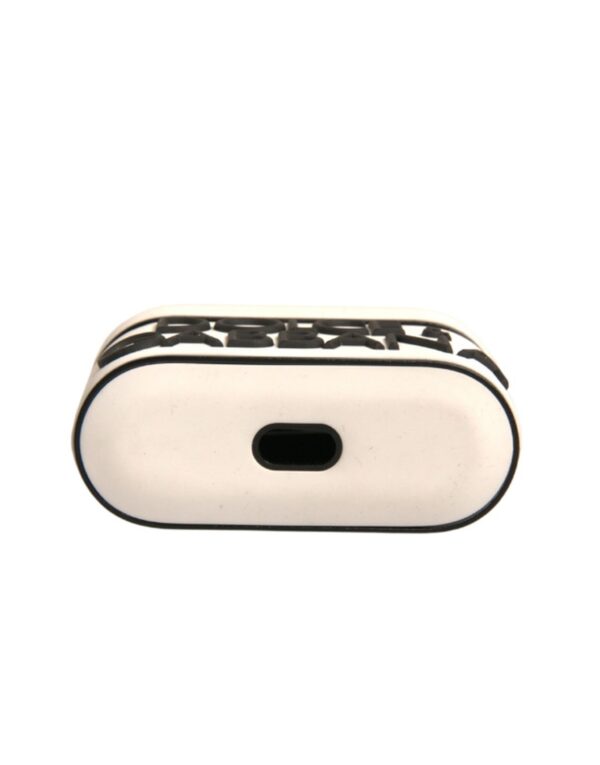 Dolce & Gabbana White PVC Embossed Logo Plaque Holder Airpods Case - Image 6
