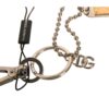 Dolce & Gabbana Silver Brass Chain Beaded Logo Plaque Keychain Keyring - Image 4