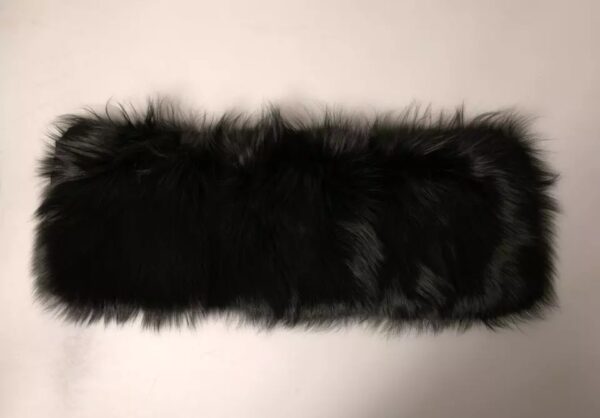 Dolce & Gabbana Black Fur Shoulder Collar Wrap Shawl Scarf - Image 3