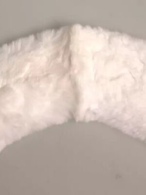 Dolce & Gabbana White Fur Shoulder Collar Wrap Shawl Scarf