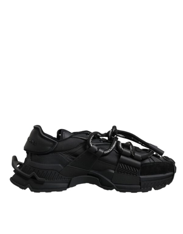 Dolce & Gabbana Black Low Top Space Lace Up Sneakers Shoes - Image 7