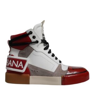 Dolce & Gabbana Multicolor Leather High Top Sneakers Shoes