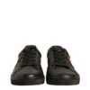 Dolce & Gabbana Black Leather Heart Embellished Sneakers Shoes - Image 2
