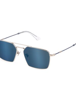 Police Gray Metal Sunglasses