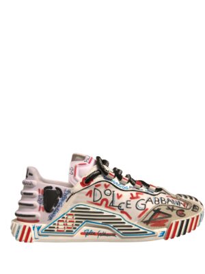 Dolce & Gabbana Multicolor Suede Fabric NS1 Sneakers Shoes