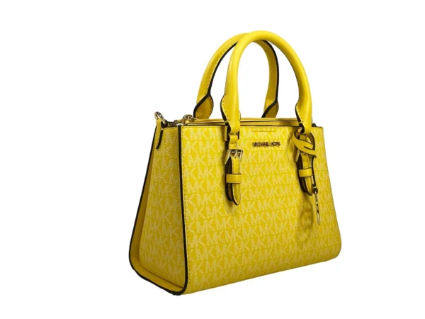Michael Kors Charlotte 3 in 1 Satchel Bag Crossbody Golden Yellow - Image 5