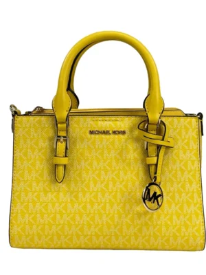 Michael Kors Charlotte 3 in 1 Satchel Bag Crossbody Golden Yellow