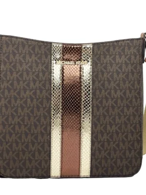 Michael Kors Jet Set Small Messenger Crossbody Bag Brown