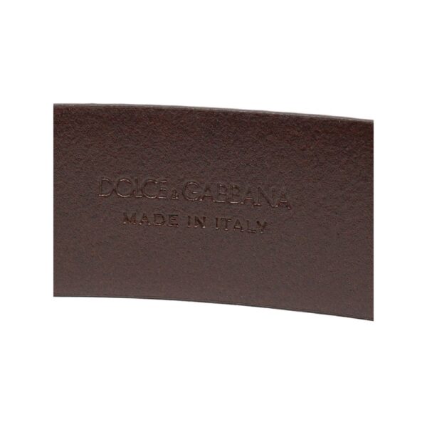 Dolce & Gabbana Brown Leather Belt - Image 4