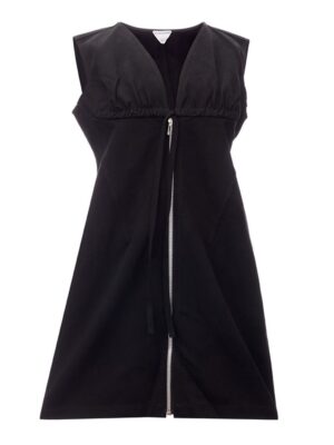 Bottega Veneta Elegant Black Viscose Dress Essentials