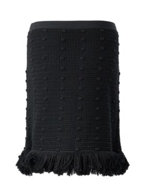 Bottega Veneta Elegant Black Cotton Skirt