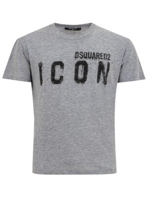 Dsquared² Sleek Gray Cotton Tee for Stylish Men
