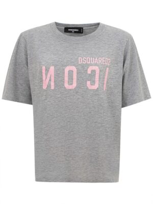 Dsquared² Elegant Gray Cotton Top for Women