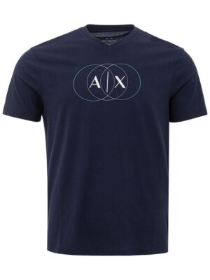 Armani Exchange Sleek Blue Cotton Tee for Men
