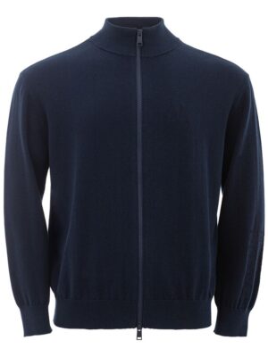 Armani Exchange Blue Cotton Sweater