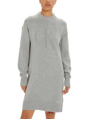 Calvin Klein Jeans Gray Organic Cotton Dress
