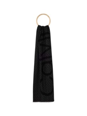 Calvin Klein Black Acrylic Scarf