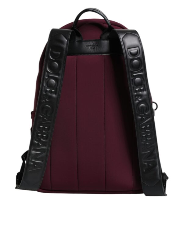 Dolce & Gabbana Burgundy Montreale Tecnico Textile Men Backpack Bag - Image 4