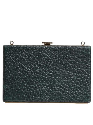 Dolce & Gabbana Black Leather Clutch Evening Crossbody Bag