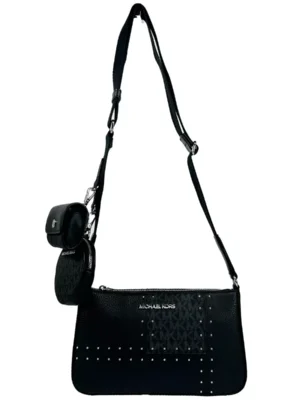 Michael Kors Crossbody Tech Attachment Bag Purse Black