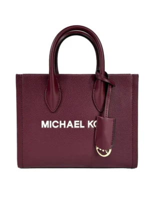 Michael Kors Mirella Small Top Zip Tote Bag Maroon