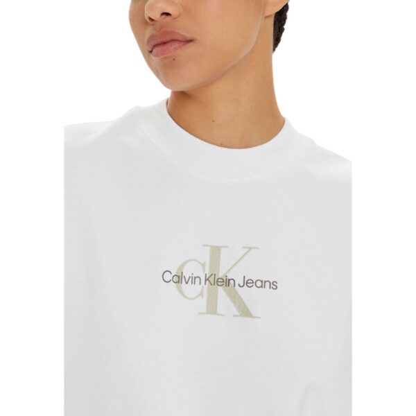 Calvin Klein Jeans White Recycled Cotton Sweater - Image 4