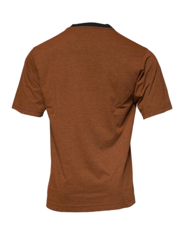 Dolce & Gabbana Brown DG Logo Polyester Crew Neck T-shirt - Image 4