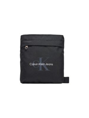Calvin Klein Jeans Black Recycled Polyester Messenger Bag
