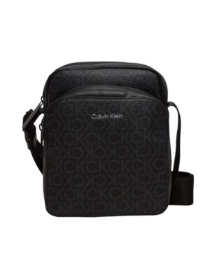Calvin Klein Black Recycled Polyester Messenger Bag