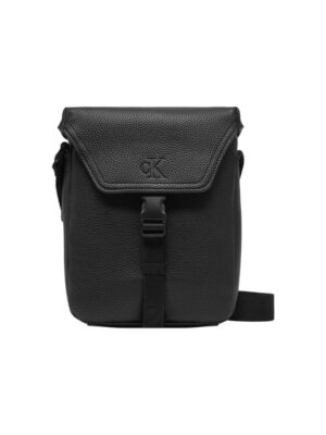 Calvin Klein Black Polyethylene Messenger Bag