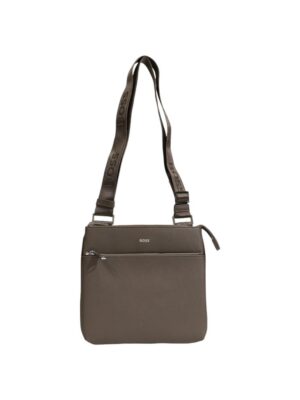 Hugo Boss Green Leather Messenger Bag