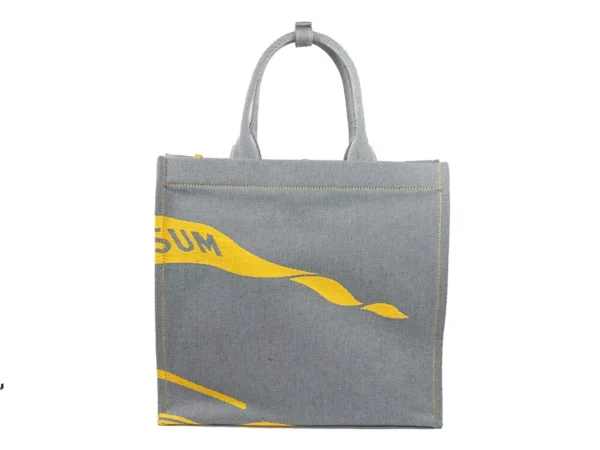 Burberry EKD Canvas Tote Bag With Coin Pouch Sunflower Gray - Image 4