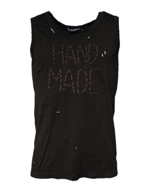 Dolce & Gabbana Black Sleeveless Round Neck Tank T-shirt - Image 2