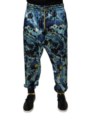 Dolce & Gabbana Multicolor Marble Print Jogger Men Sweatpants Pants