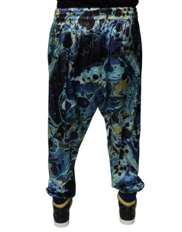 Dolce & Gabbana Multicolor Marble Print Jogger Men Sweatpants Pants - Image 4