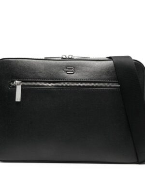 Baldinini Trend Black Leather Di Calfskin Shoulder Bag