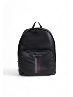 Tommy Hilfiger Black Polyester Leatherette Backpack