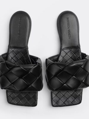 Bottega Veneta Black Leather Sandal