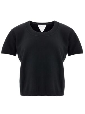 Bottega Veneta Black Cashmere Tops & T-Shirt