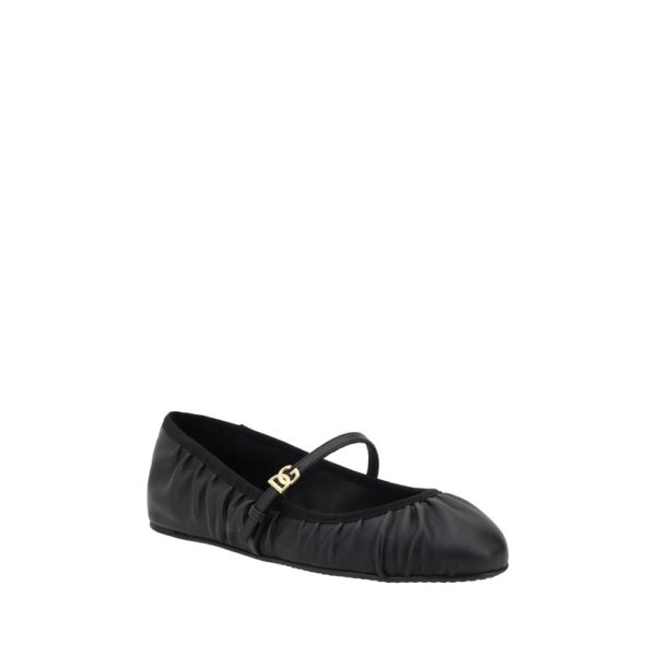 Dolce & Gabbana Leather Ballerinas - Image 2