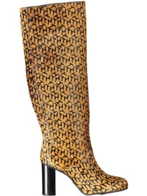 Tommy Hilfiger Beige Leather Women Boot