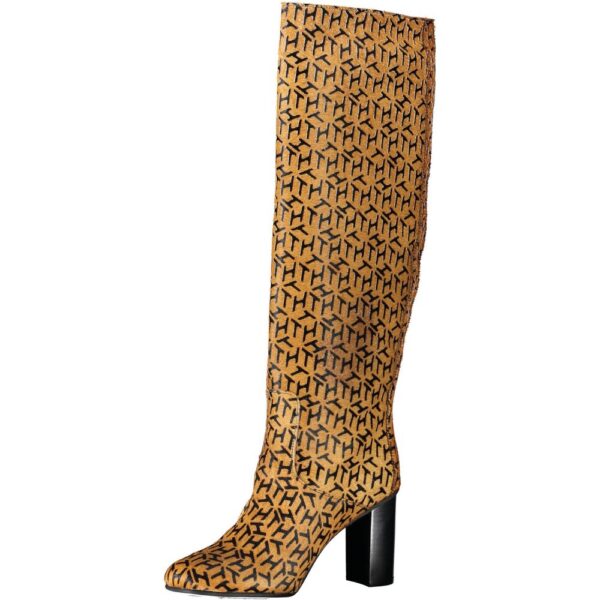 Tommy Hilfiger Beige Leather Women Boot - Image 3