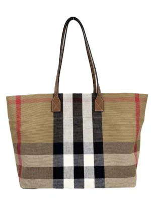 Burberry Medium London Check Tote Bag Purse Checkered
