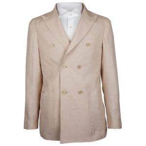 Made in Italy Beige Linen Blazer