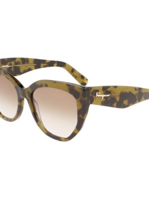 Ferragamo Brown Acetate Sunglasses