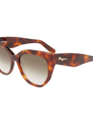 Ferragamo Brown Acetate Sunglasses