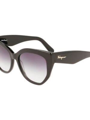 Ferragamo Black Haircalf Sunglasses